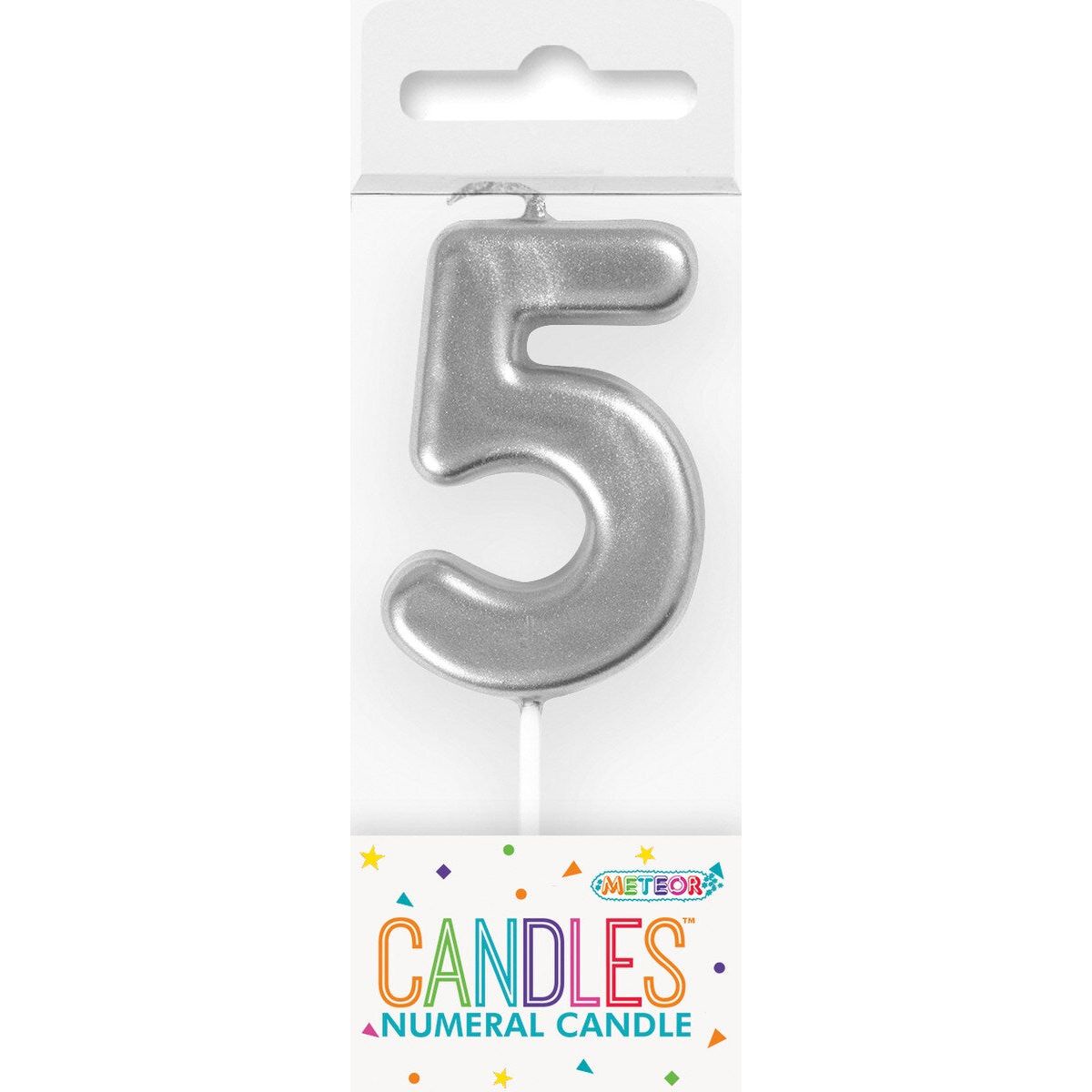 Birthday Candle Mini Pick Number 5 - Silver - Dollars and Sense