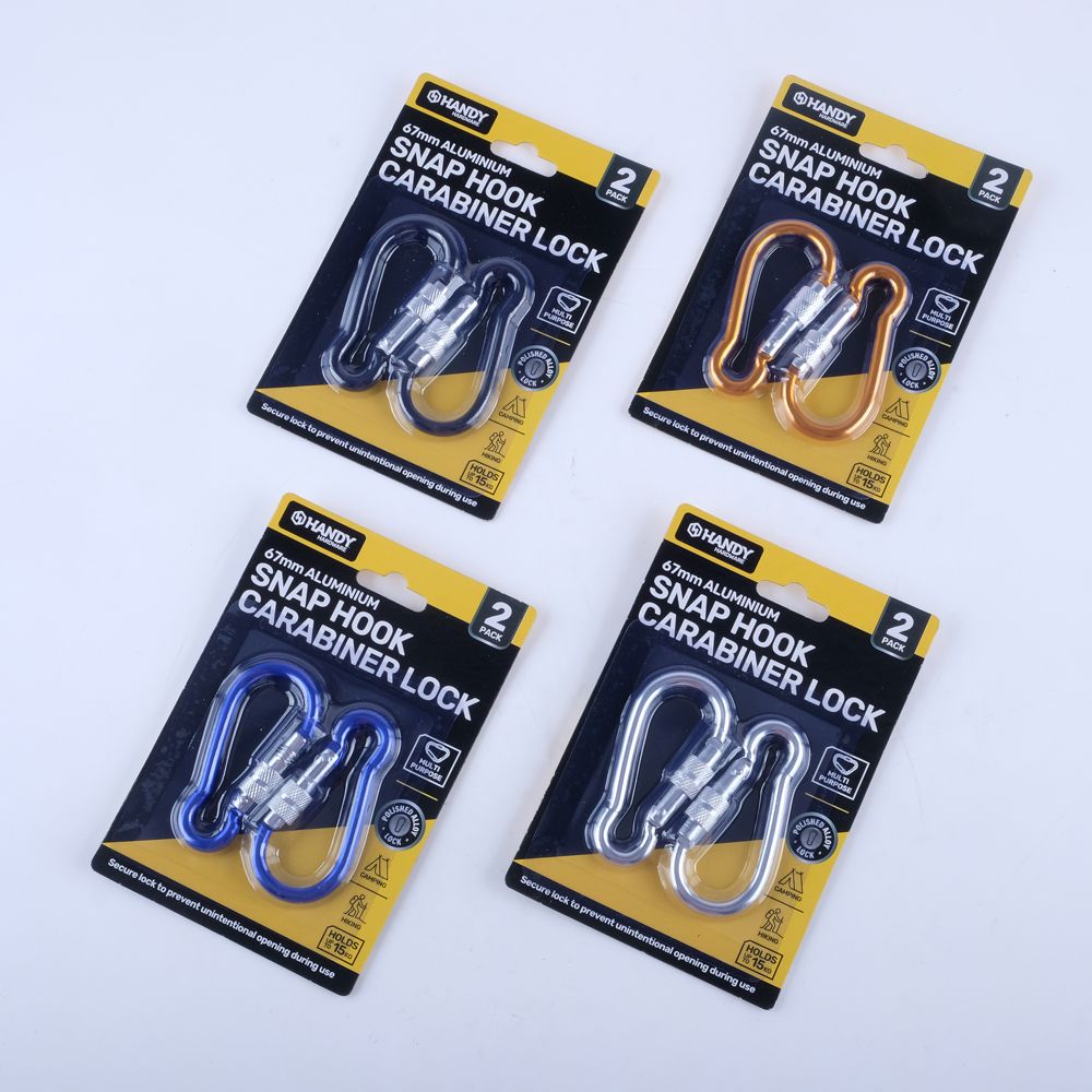 Carabiner Lock Roll Down 67mm 2pk - Dollars and Sense