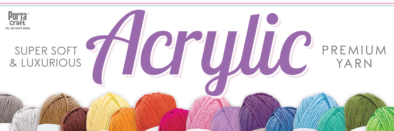 Acrylic Premium Yarn Header 90x30cm