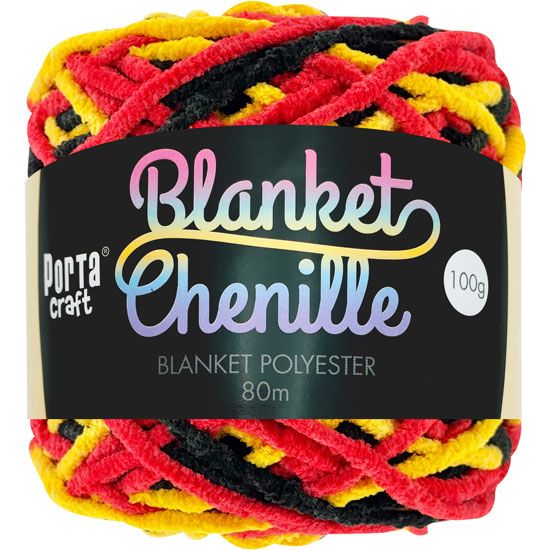 Chenille Blanket Yarn 100g 80m Multi Indigenous SKU 202104 - Dollars and Sense