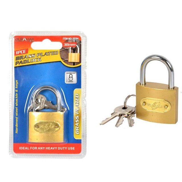 Padlock - Brass Plated SKU 20264 - Dollars and Sense