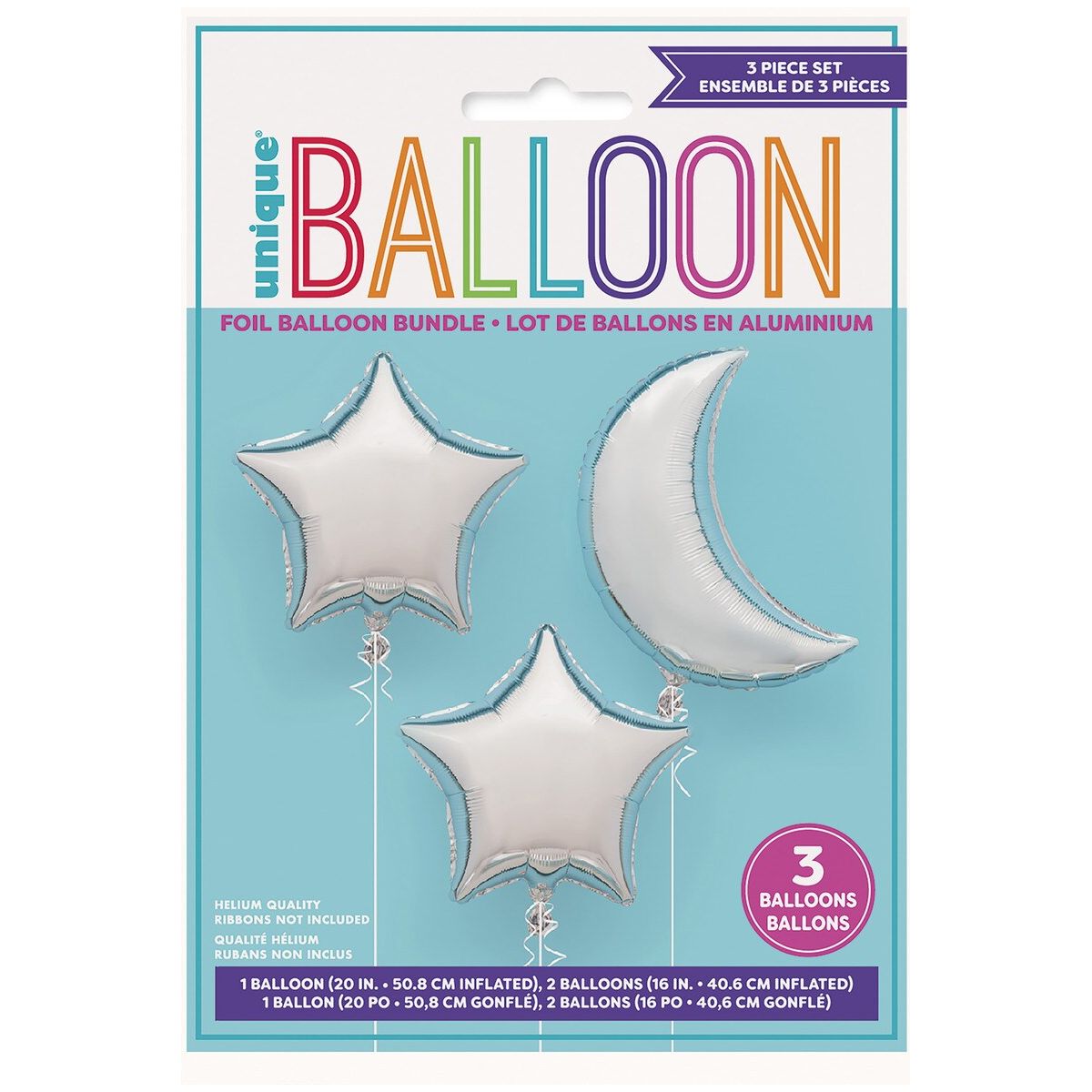 Foil Balloon Kit Moon & Stars - Dollars and Sense