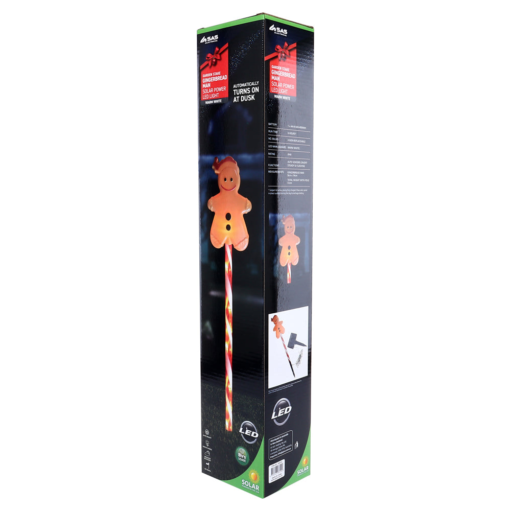 Christmas Solar Stake Light - Gingerbread Man - Dollars and Sense