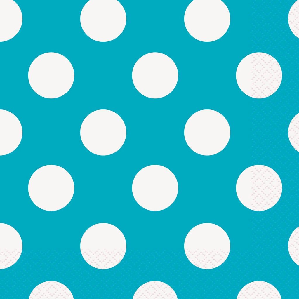 Dots Lunch Napkins - Caribbean Teal - Dollars and Sense