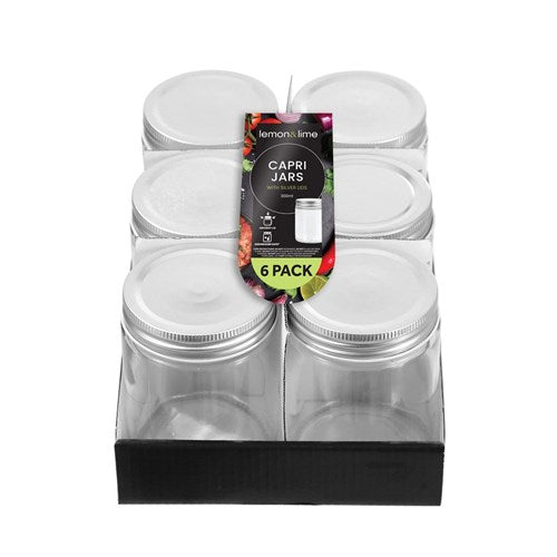 Capri Glass Preserve Jar Silver Lid - Dollars and Sense