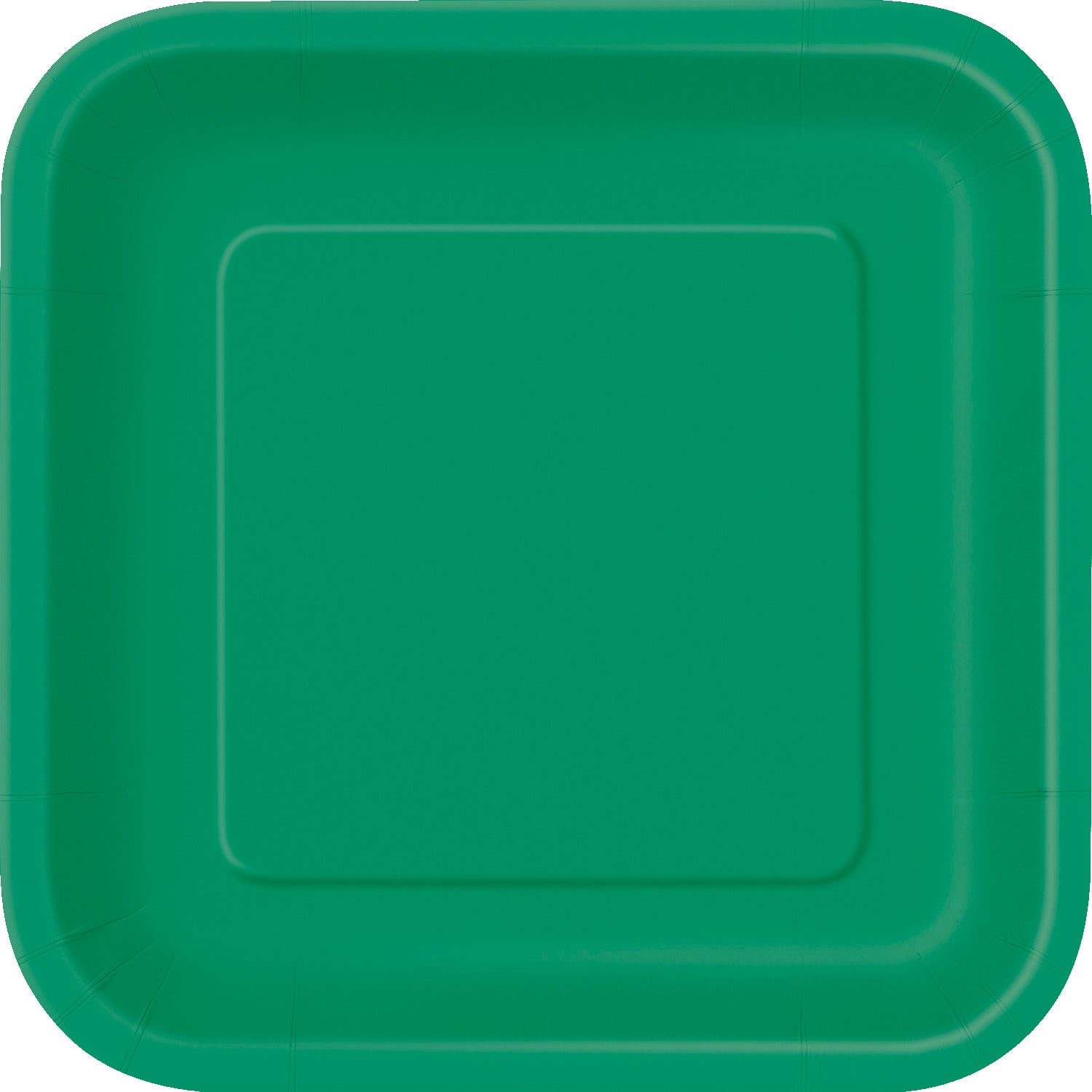 Square Paper Dinner Plates - Emerald Green - Dollars and Sense