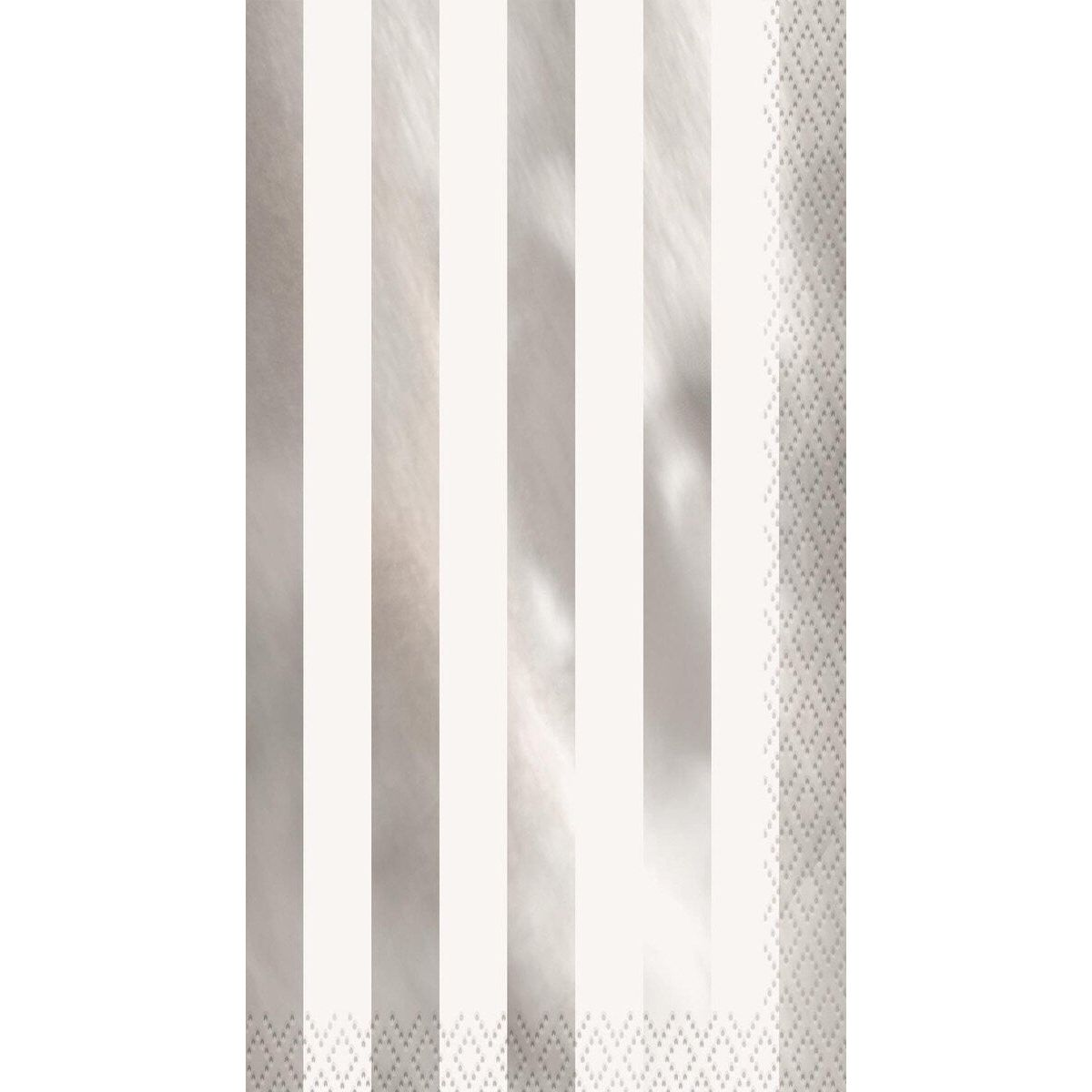 Stripes Guest Napkins - Silver Foil - Dollars and Sense