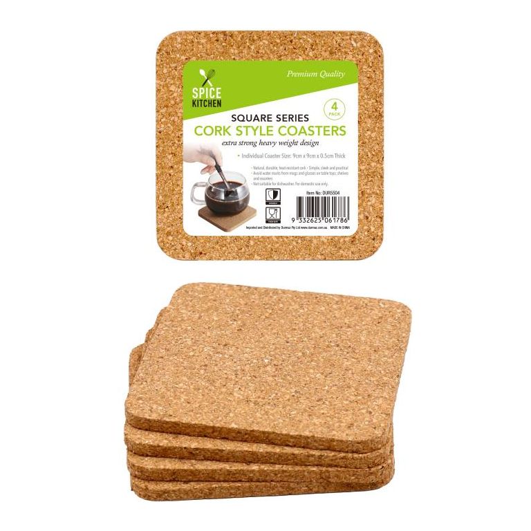 Cork Coasters - Square - Dollars and Sense