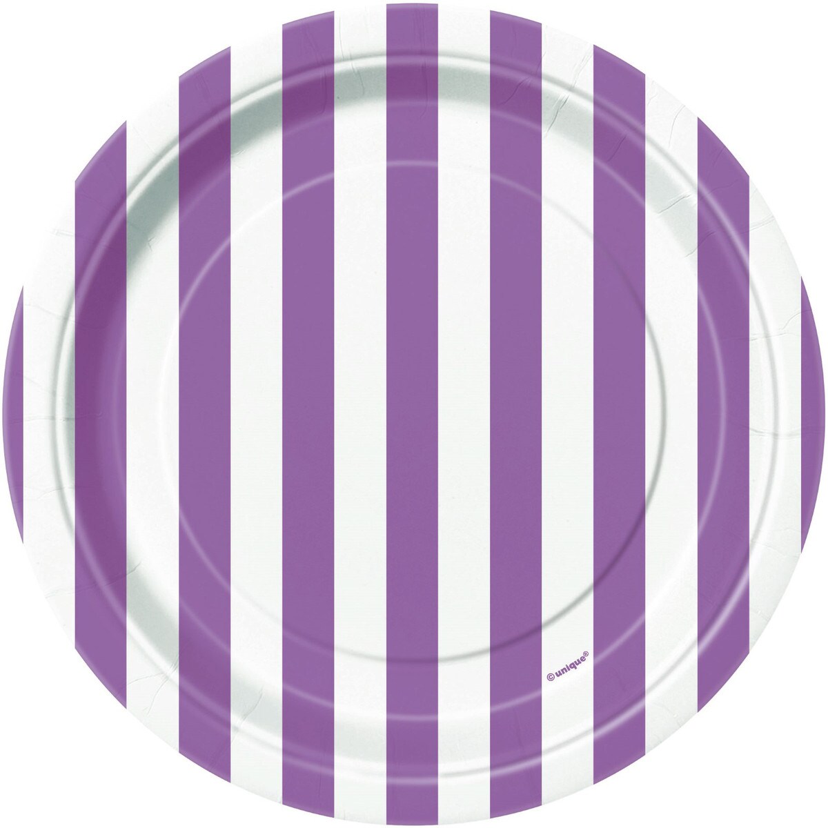 Stripes Paper Plates - Pretty Purple - Dollars and Sense