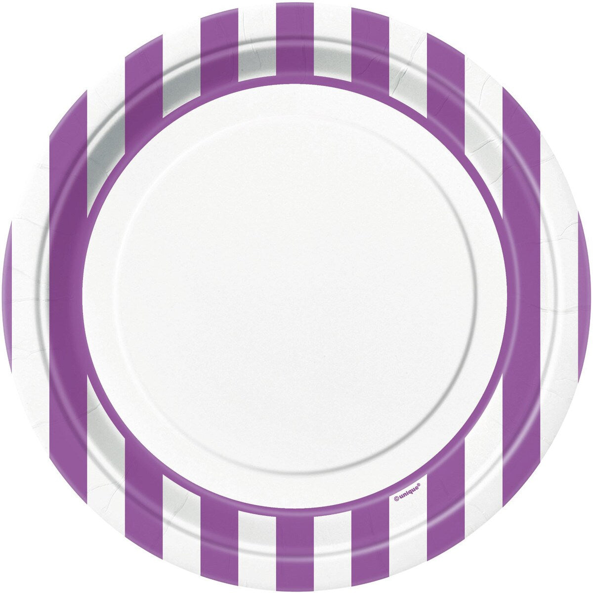 Stripes Paper Dinner Plates - Pretty Purple - Dollars and Sense