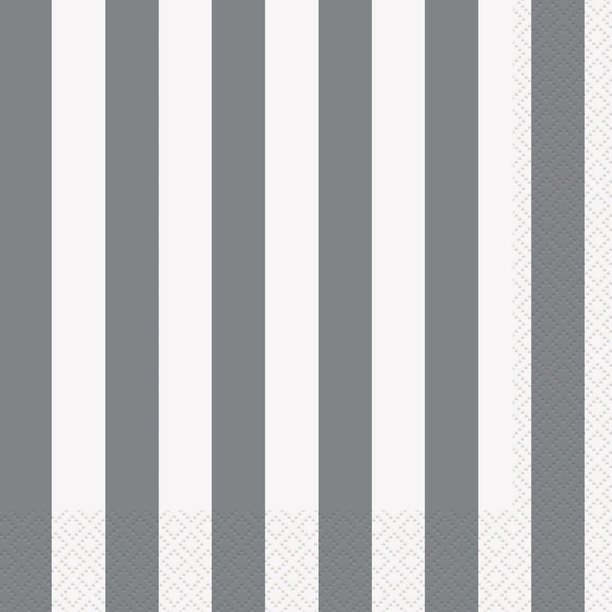 Stripes Beverage Napkins - Silver - Dollars and Sense
