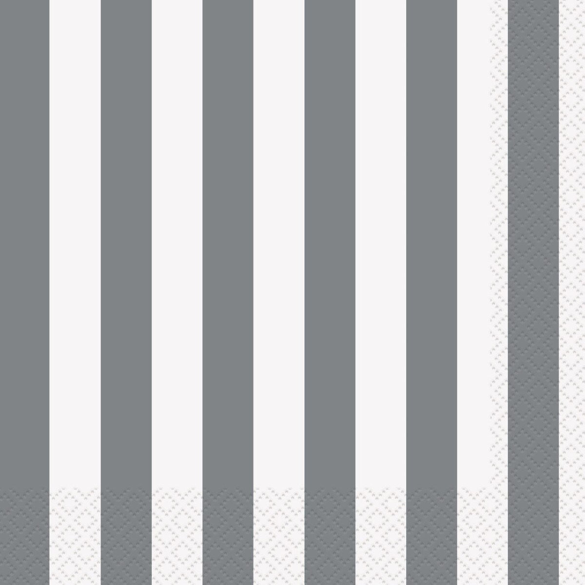 Stripes Lunch Napkins - Silver - Dollars and Sense