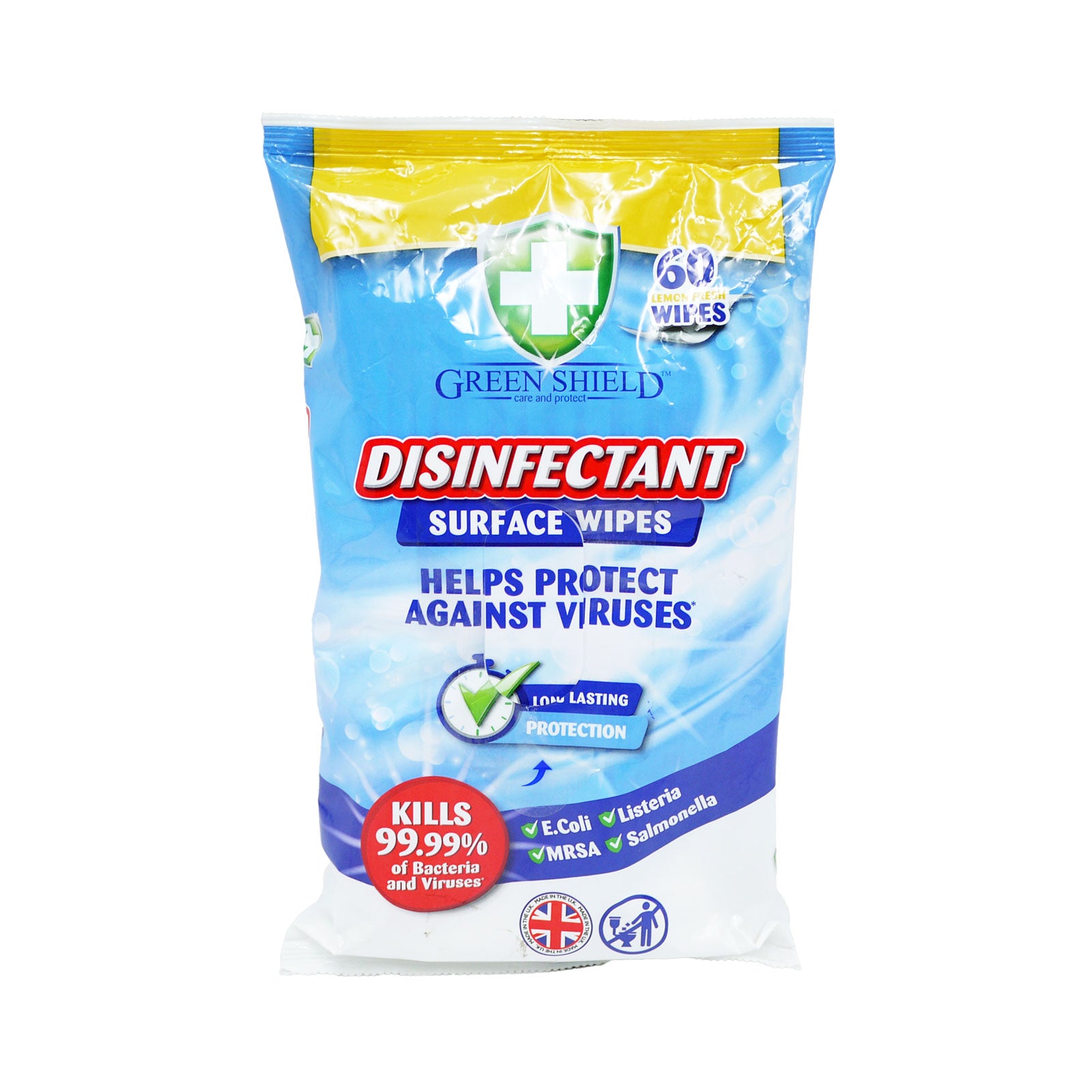 Greenshield Disinfectant Wipes - Lemon - Dollars and Sense