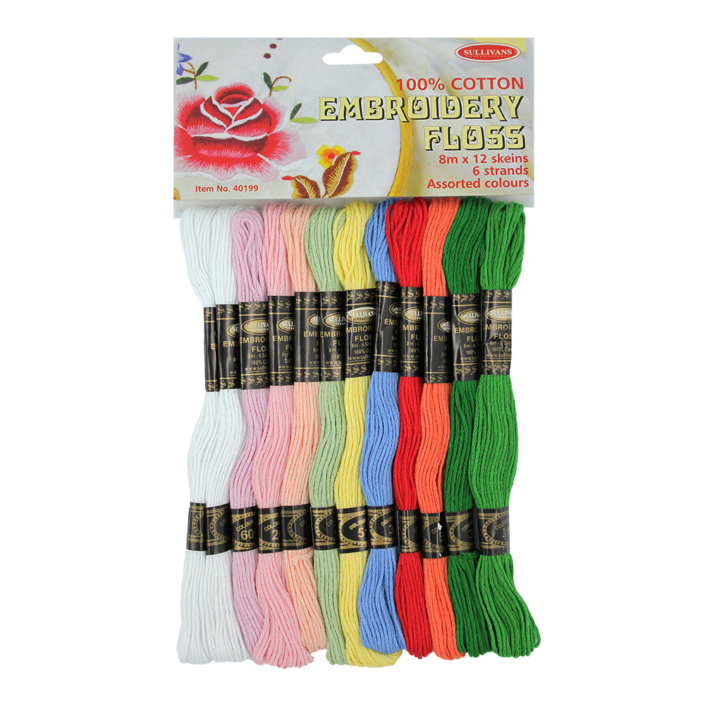 Embroidery Floss 100% Cotton - Assorted - Dollars and Sense