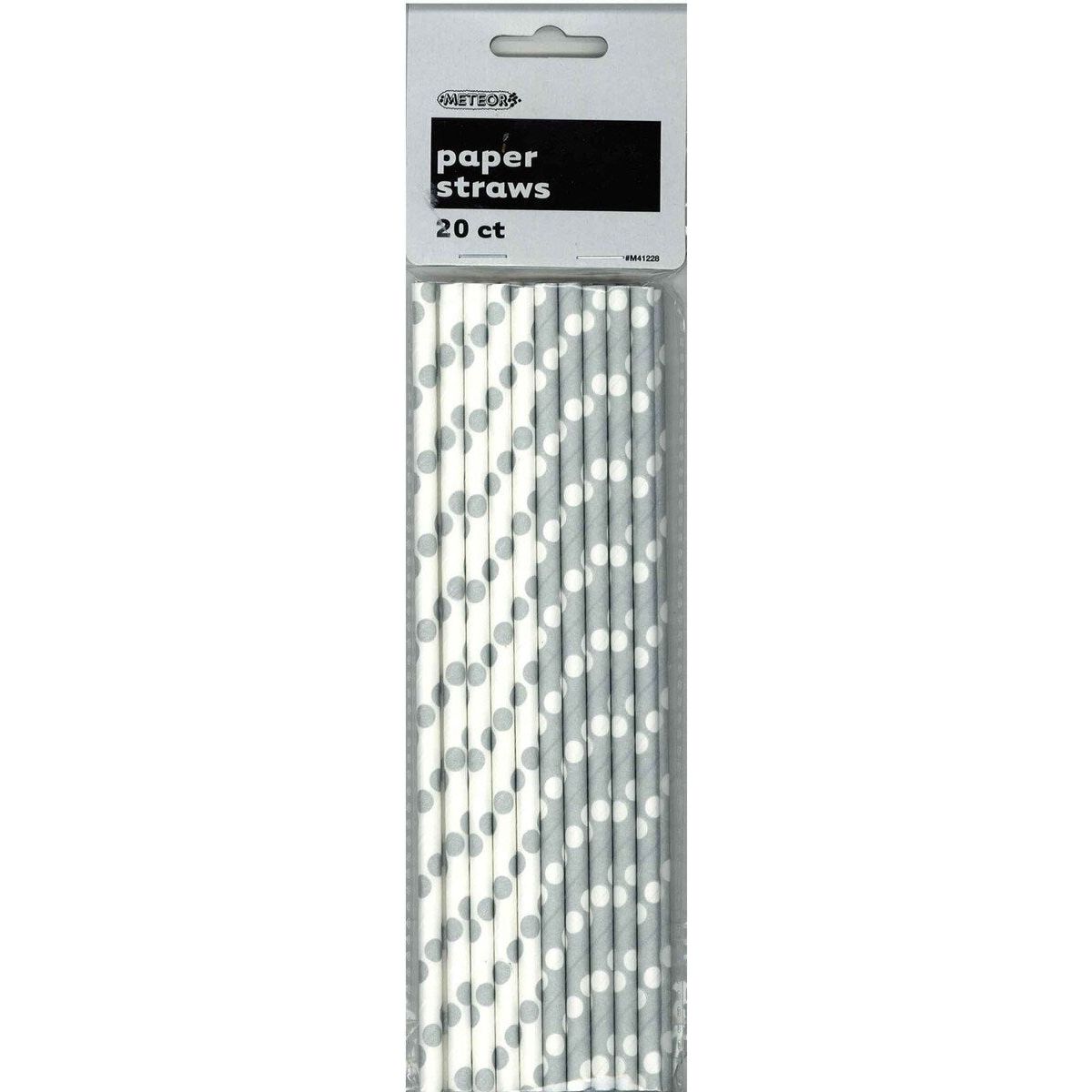 Dots Paper Straws - Silver - Dollars and Sense