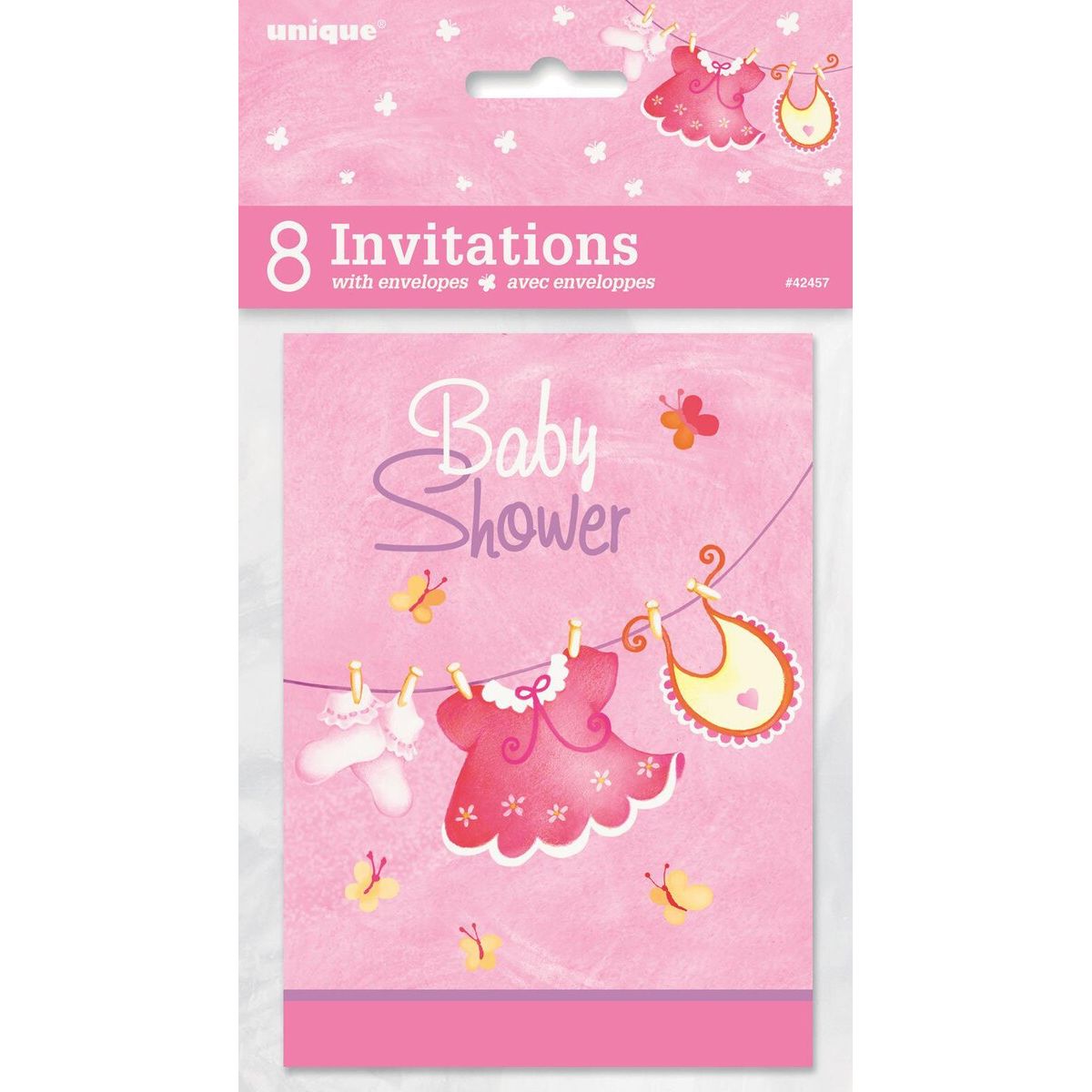 Pink C/Line Bs Invitations - Dollars and Sense