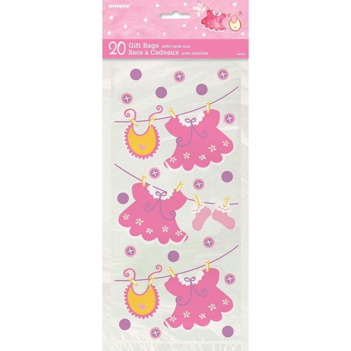 Loot Party Bags - Pink Clothesline - Dollars and Sense