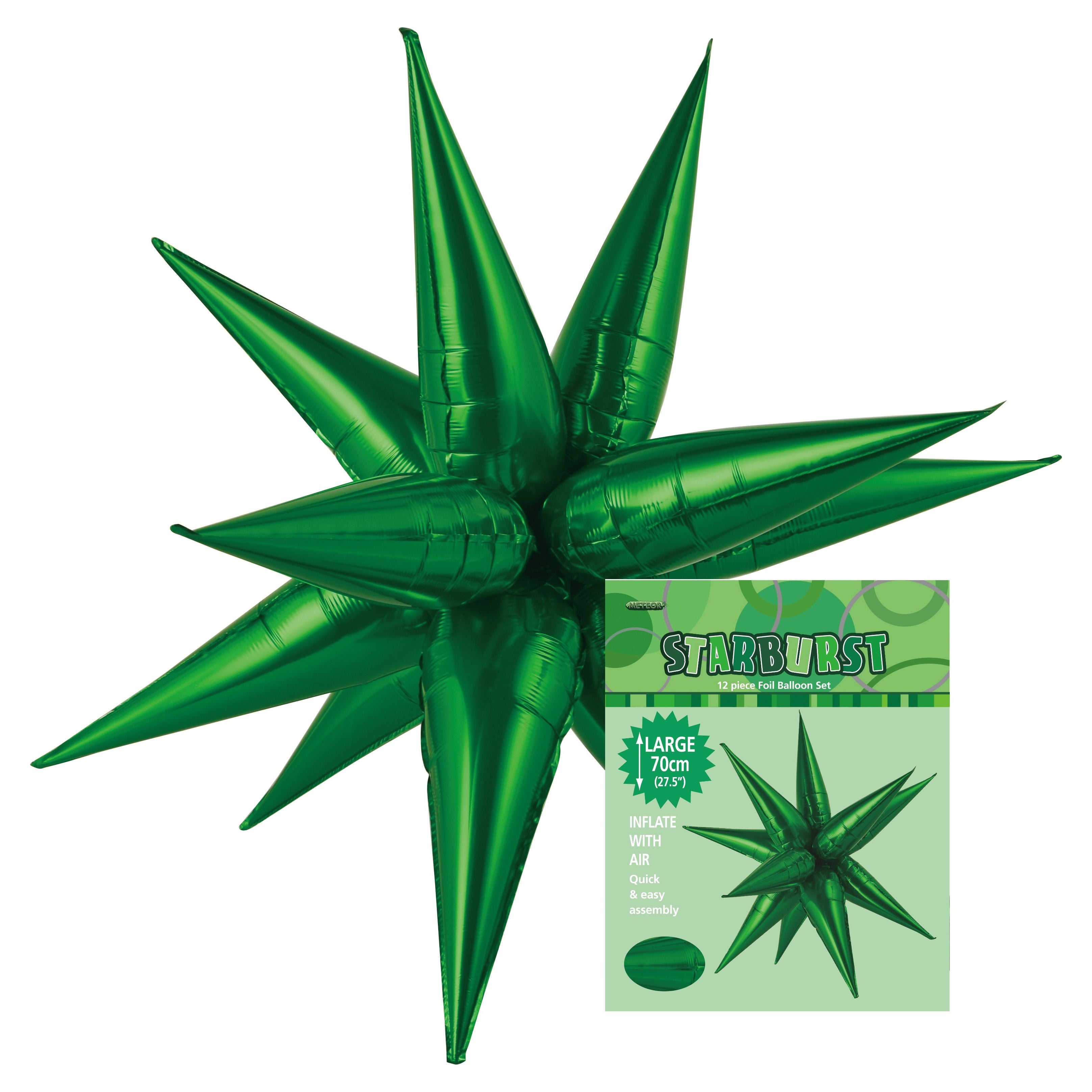 Glitz Starburst - Emerald Green Foil Balloon - Dollars and Sense