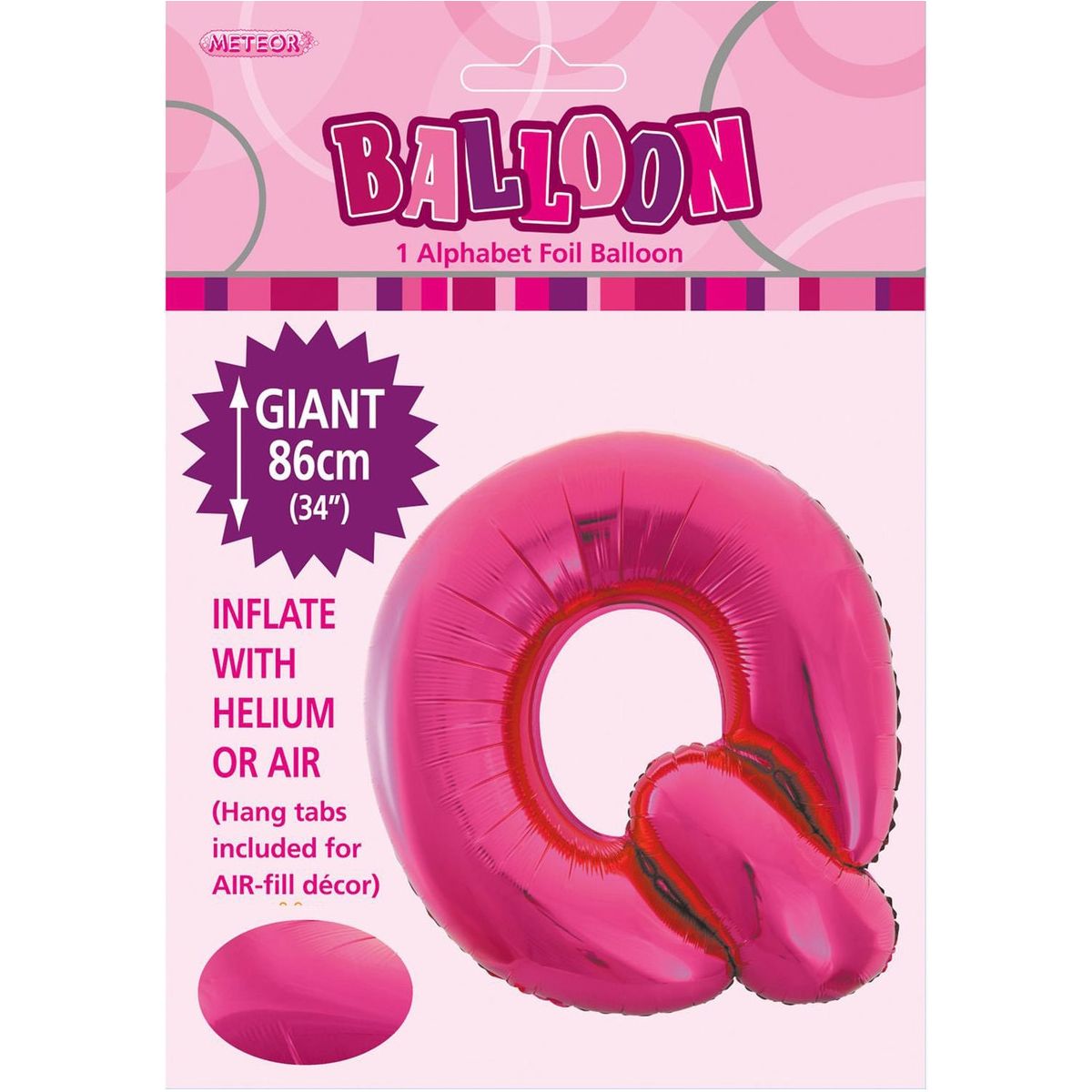 Q Alphabet Foil Balloon - Hot Pink - Dollars and Sense
