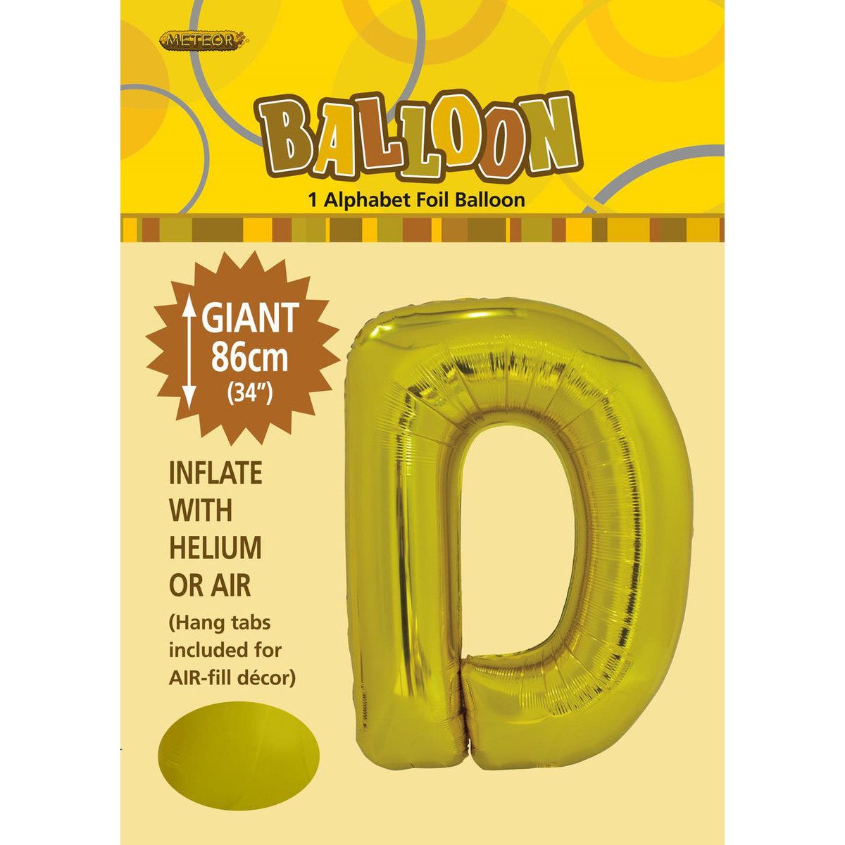 Alphabet Foil Balloon Gold 34in D