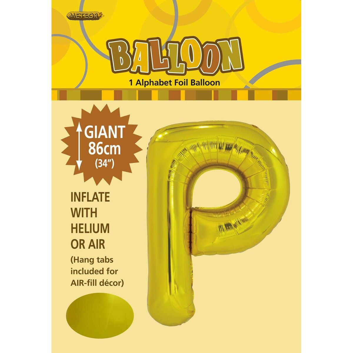 Alphabet P Foil Balloon - Gold - Dollars and Sense