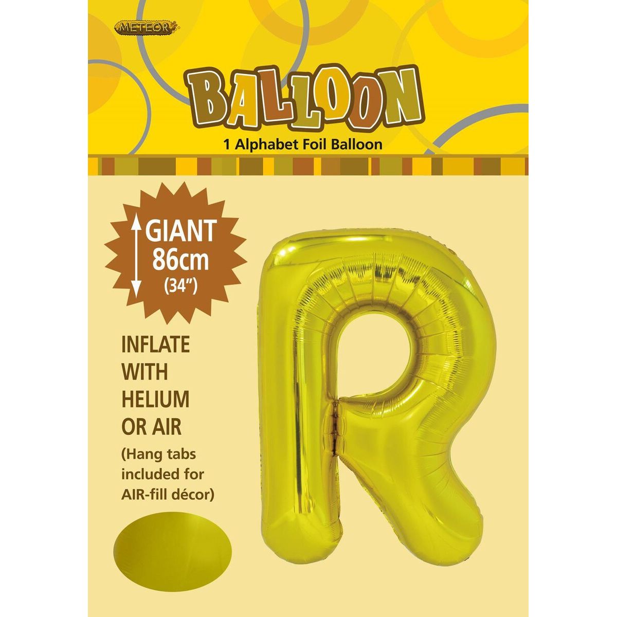 Alphabet R Foil Balloon - Gold - Dollars and Sense