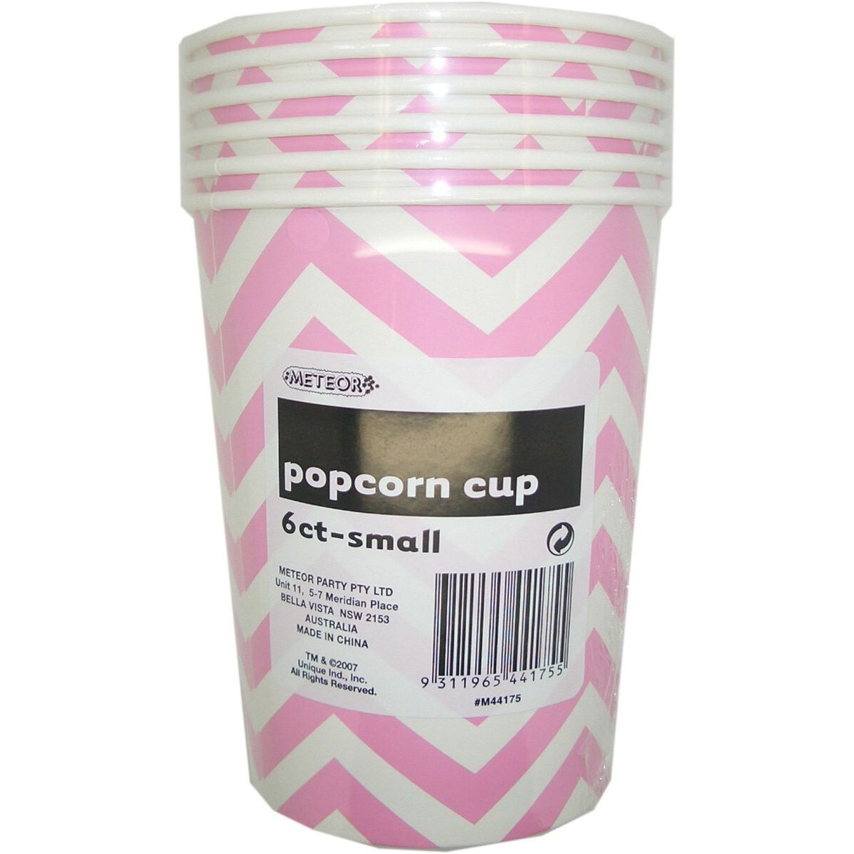 Chevron Small Paper Popcorn Cups - Lovely Pink - Dollars and Sense