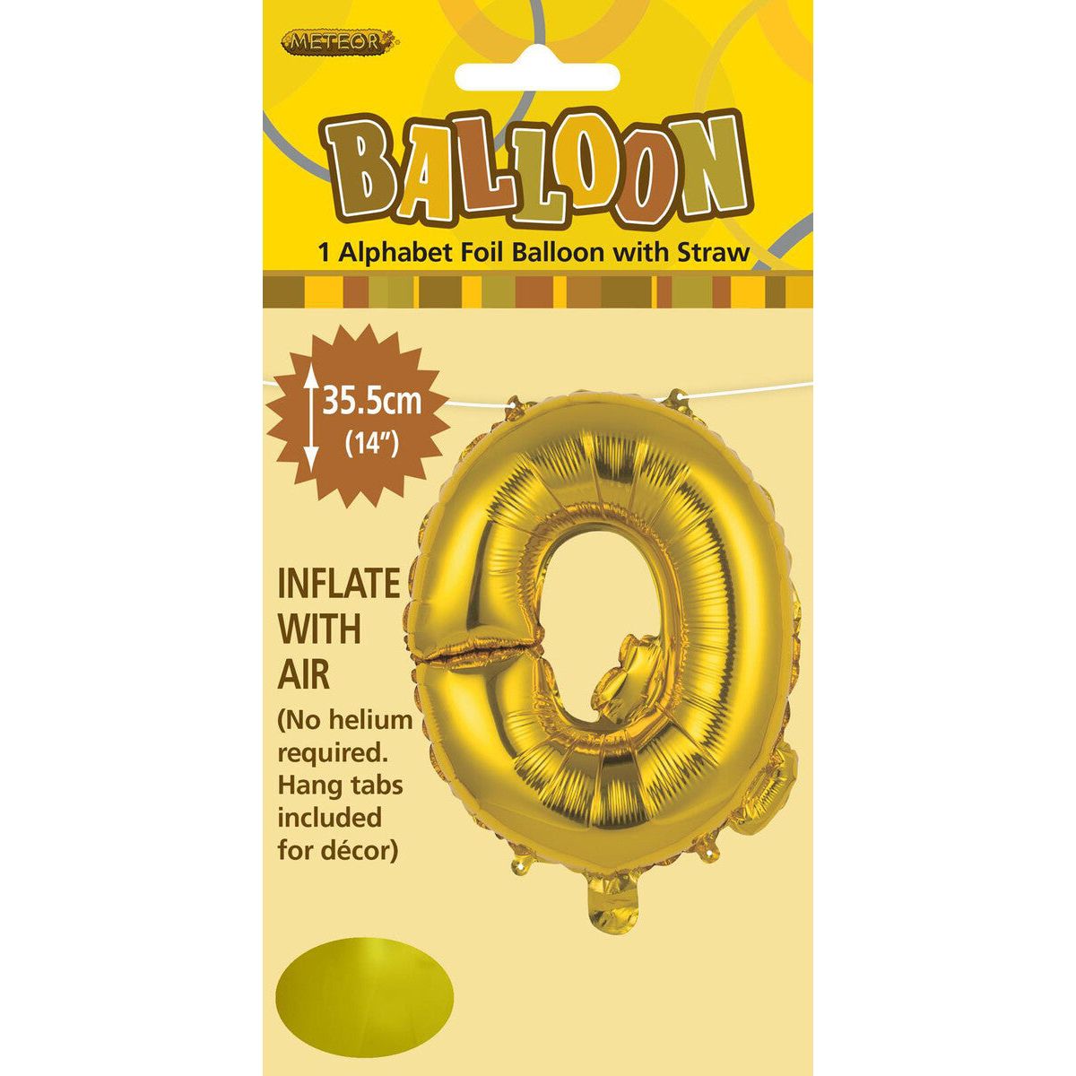 Alphabet Q Foil Balloon - Gold - Dollars and Sense