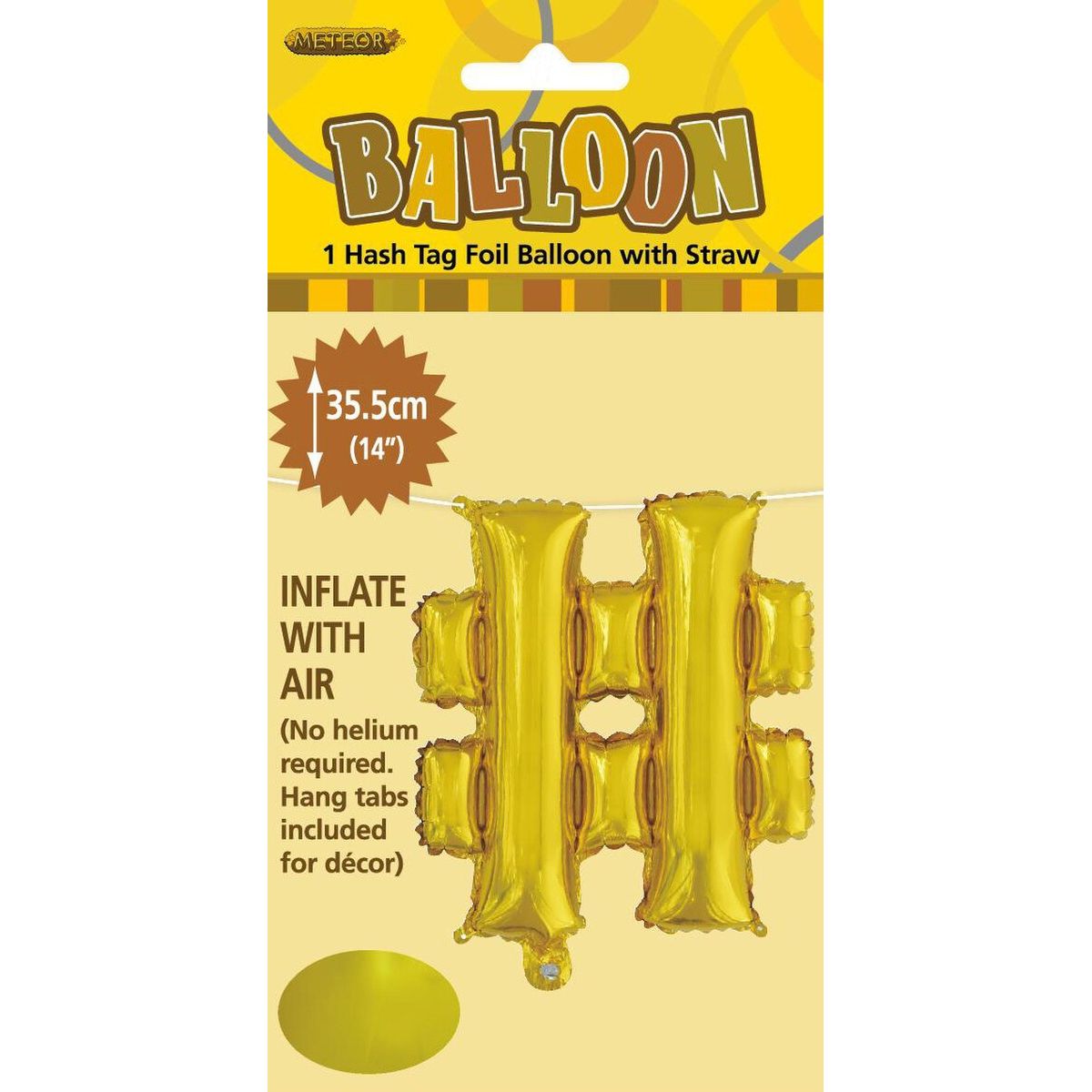 Alphabet # Foil Balloon - Gold - Dollars and Sense