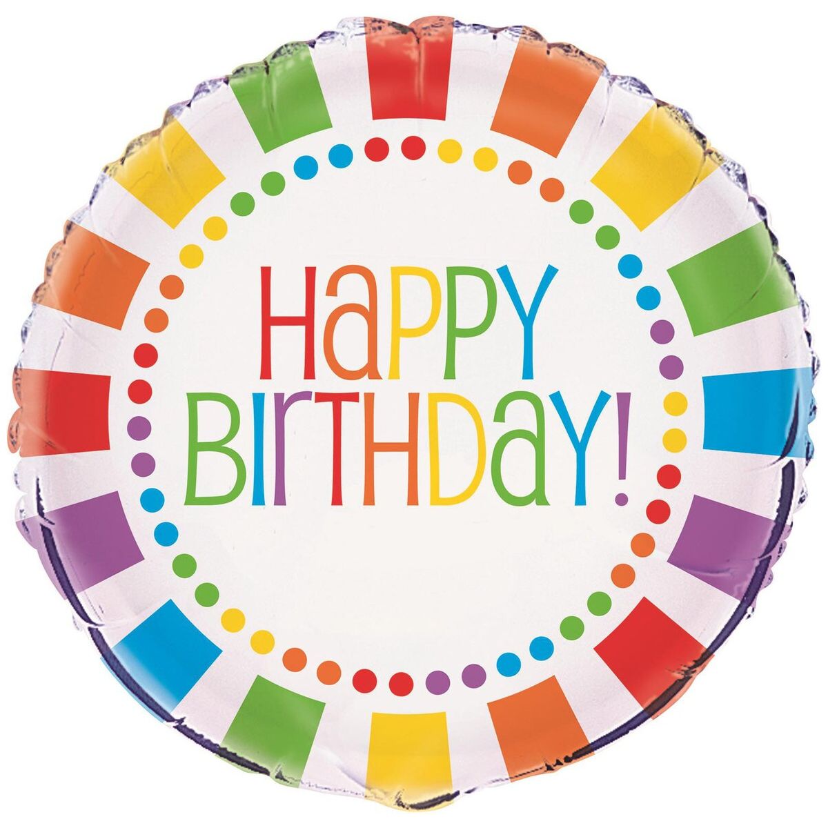 Happy Birthday Foil Balloon - Rainbow - Dollars and Sense