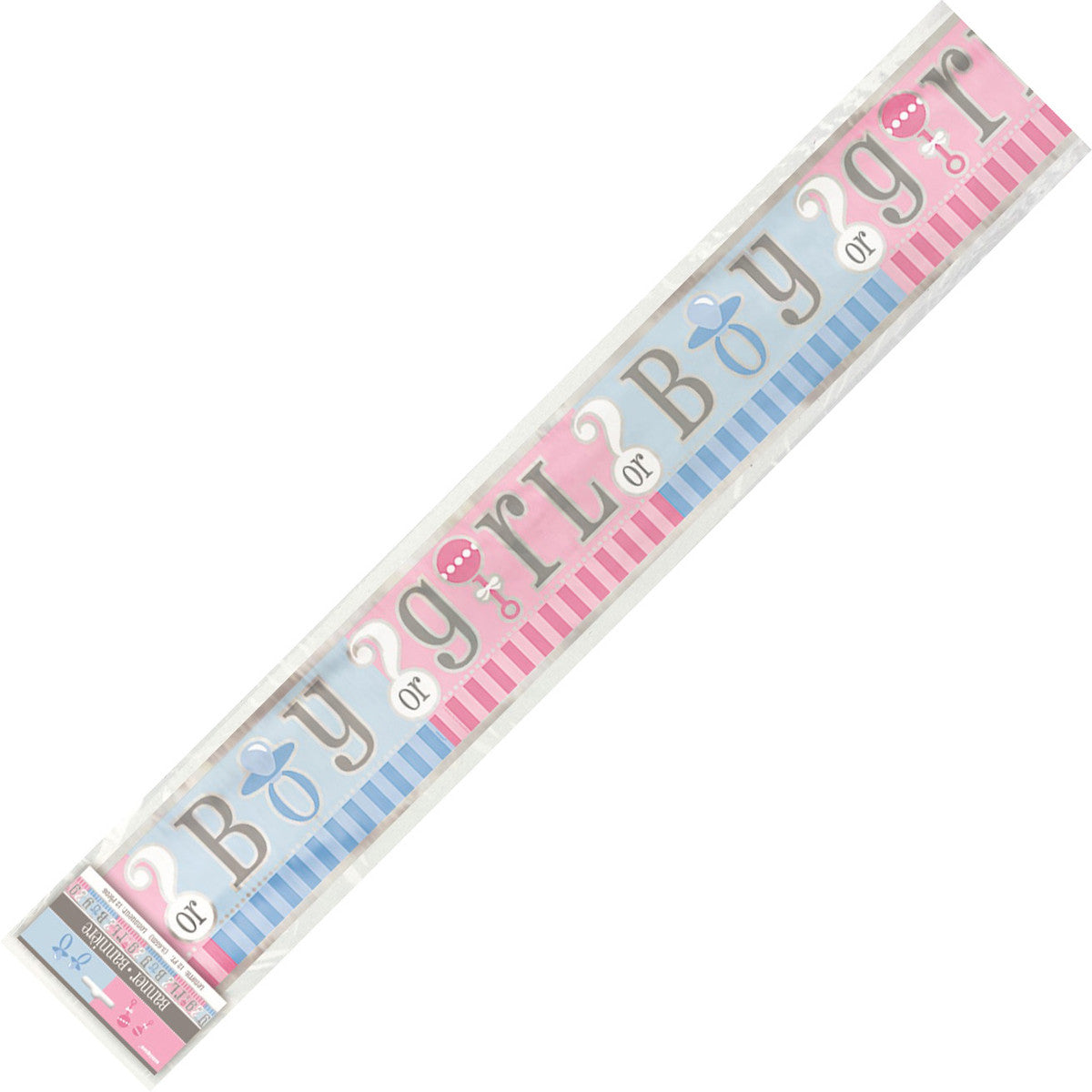 Baby Gender Reveal - Foil Banner - Dollars and Sense