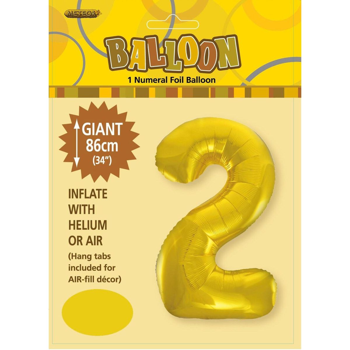 Number 2 Foil Balloon - Gold - Dollars and Sense