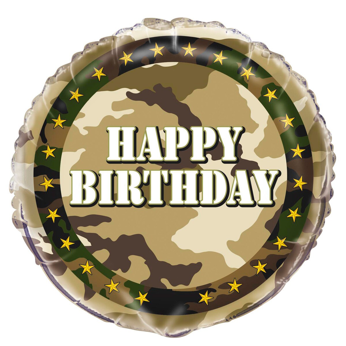 Foil Balloon Military Camo 18in - Dollars and Sense