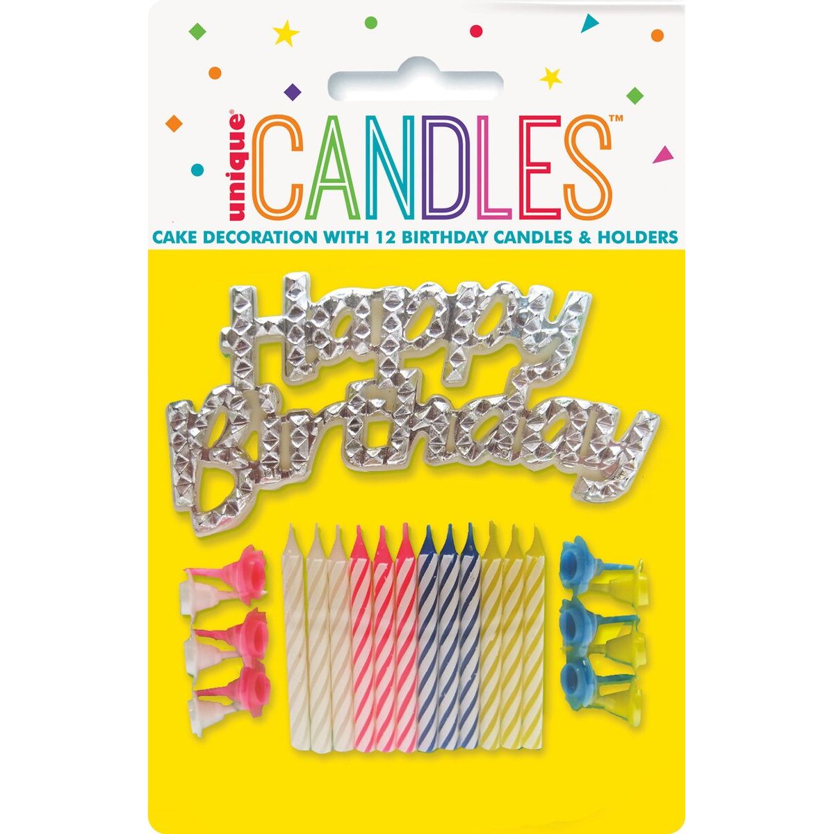 Birthday Candles & Happy Birthday Cake Topper - Assorted - Dollars and Sense