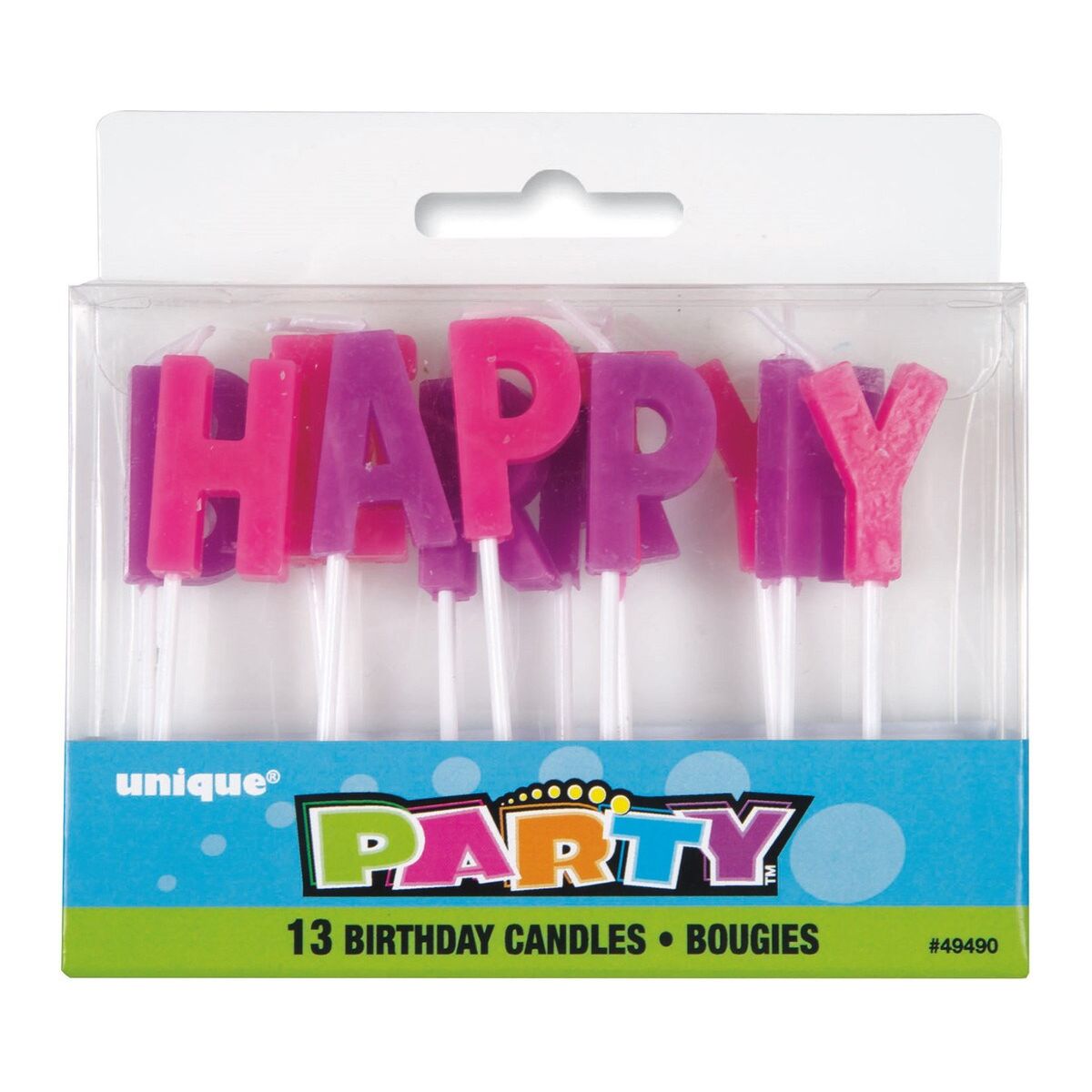 Happy Birthday Pick Candles - Pink & Purple - Dollars and Sense