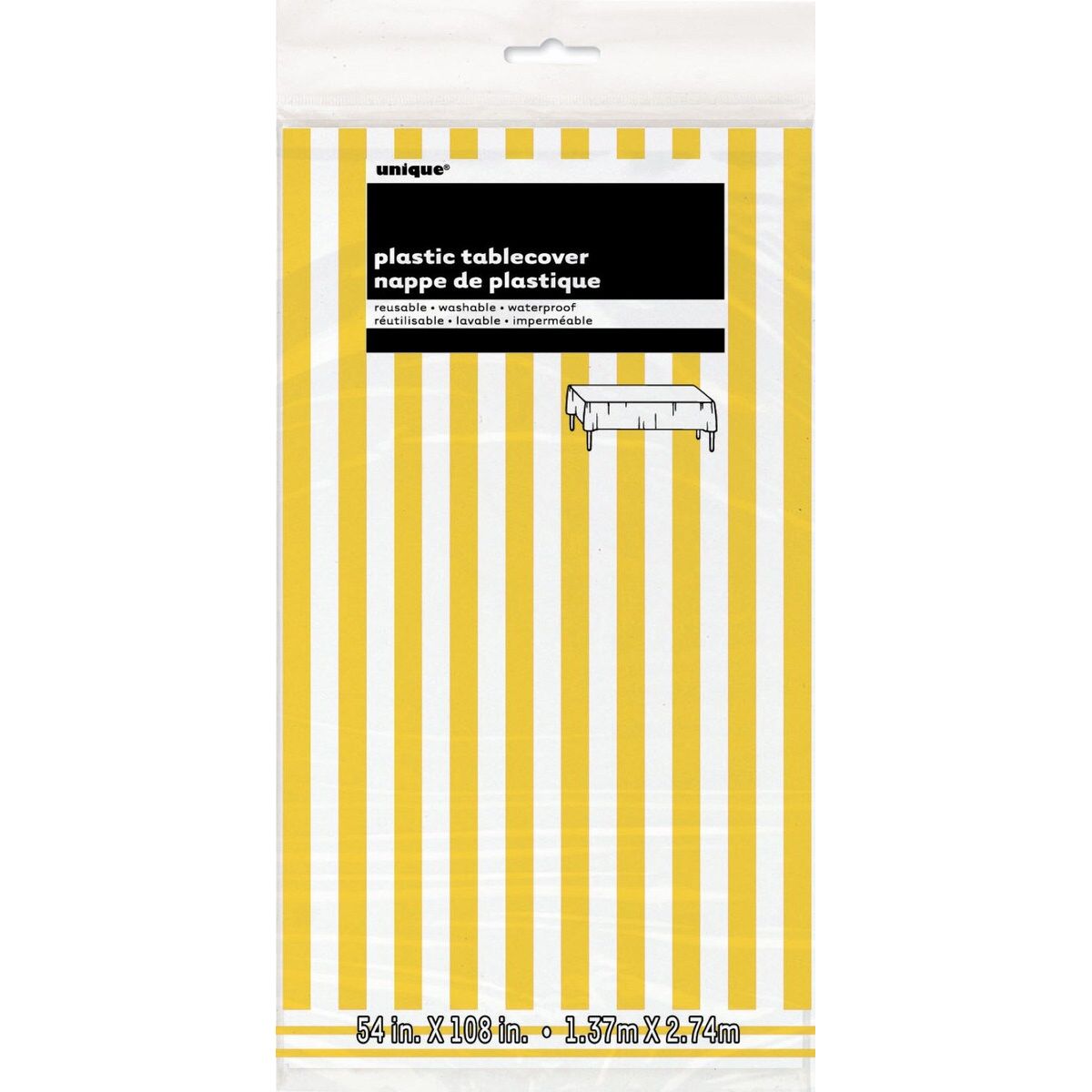 Tablecover - Stripes Sunflower Yellow - Dollars and Sense