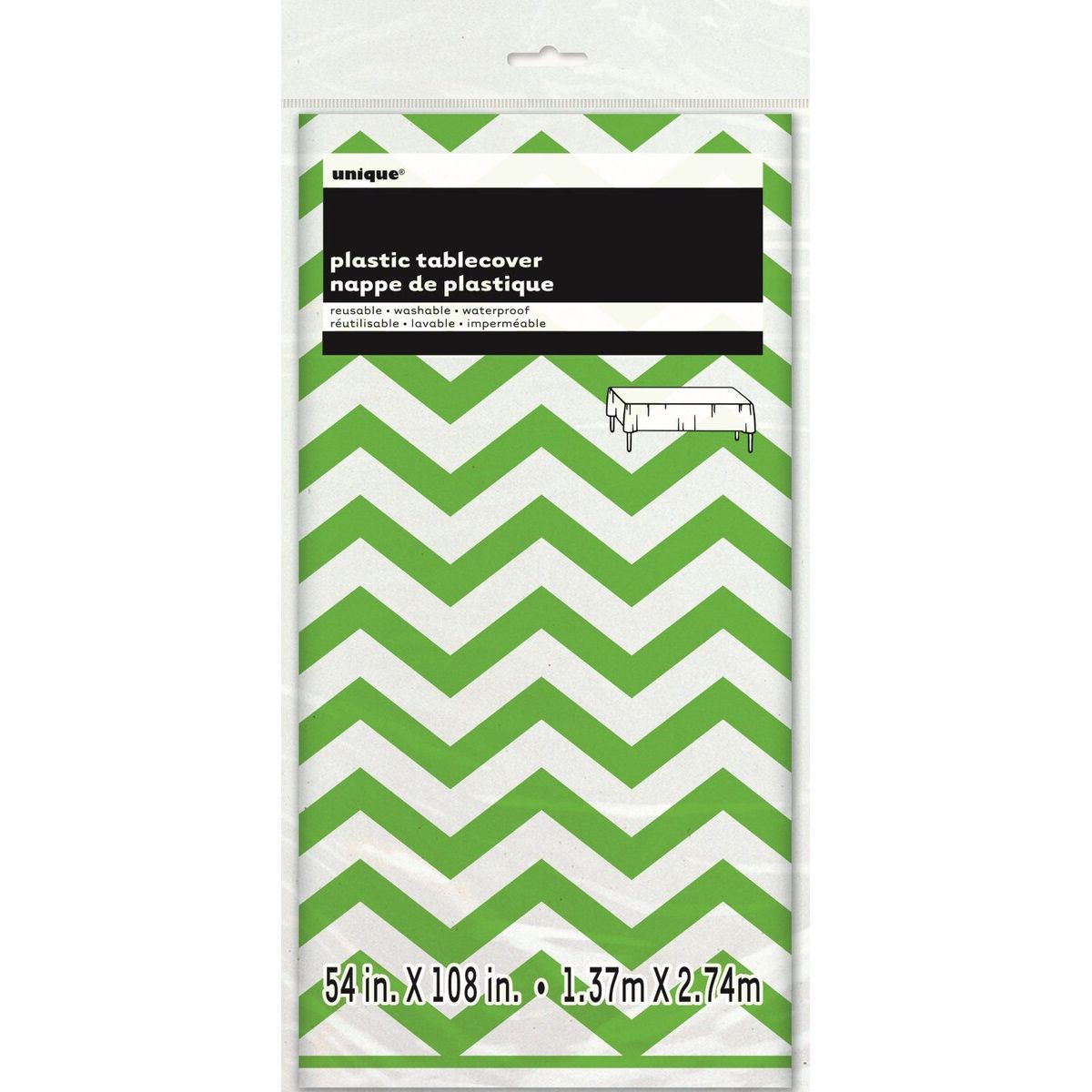 Chevron Tablecover - Lime Green - Dollars and Sense