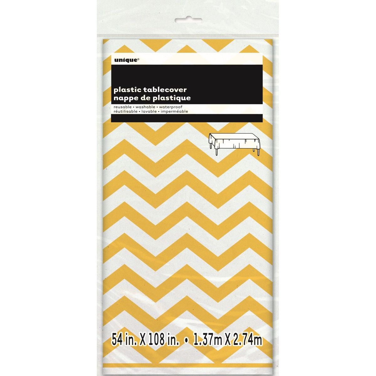 Chevron Tablecover - Yellow - Dollars and Sense