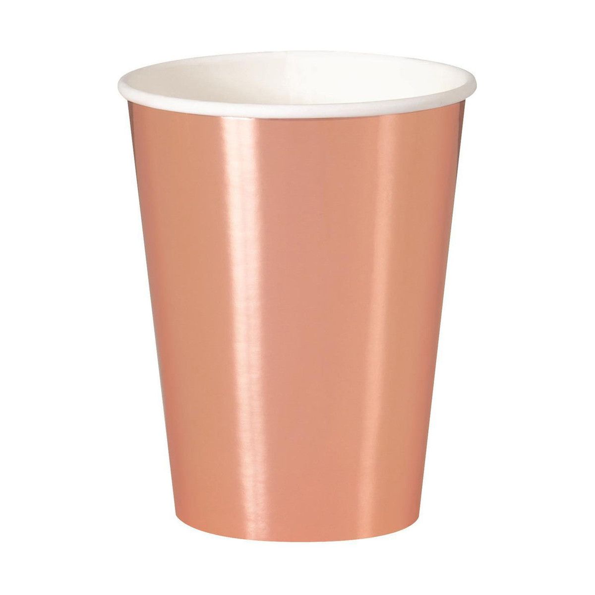 Rose Gold Foil 8 X 9Oz Cups