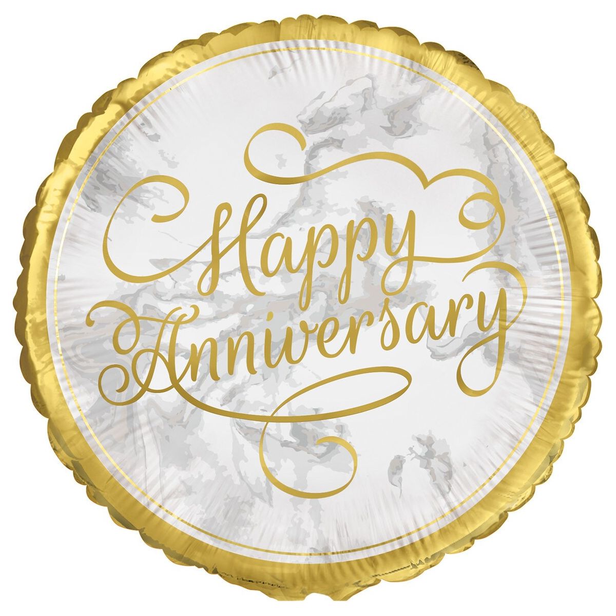 Happy Anniversary Foil Balloon - Gold - Dollars and Sense