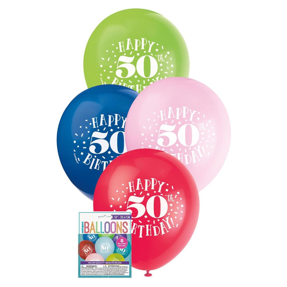 Latex Balloons - Happy 50th Birthday - Dollars and Sense