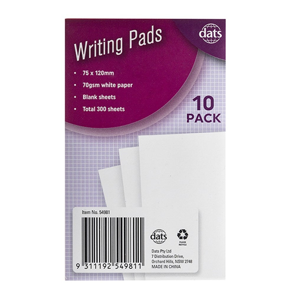 Writing Pads - Plain Pages - Dollars and Sense