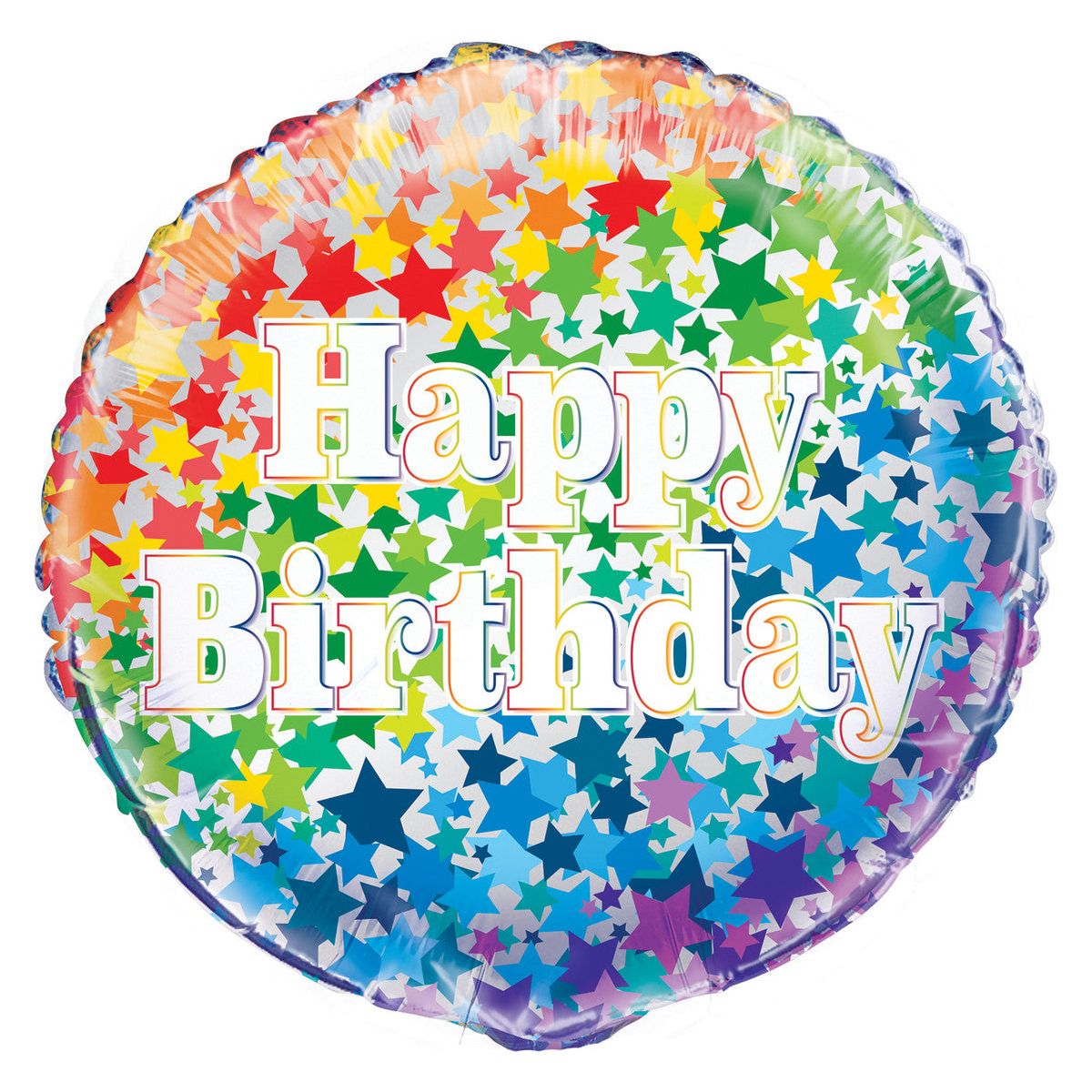 Rainbow Hb Star 18In Foil Balloon Package