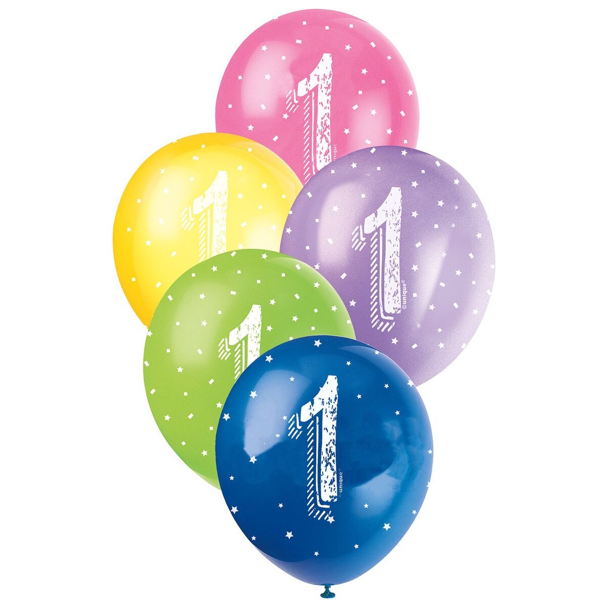 Number 1 Pearl Balloons - Assorted Colours - Dollars and Sense