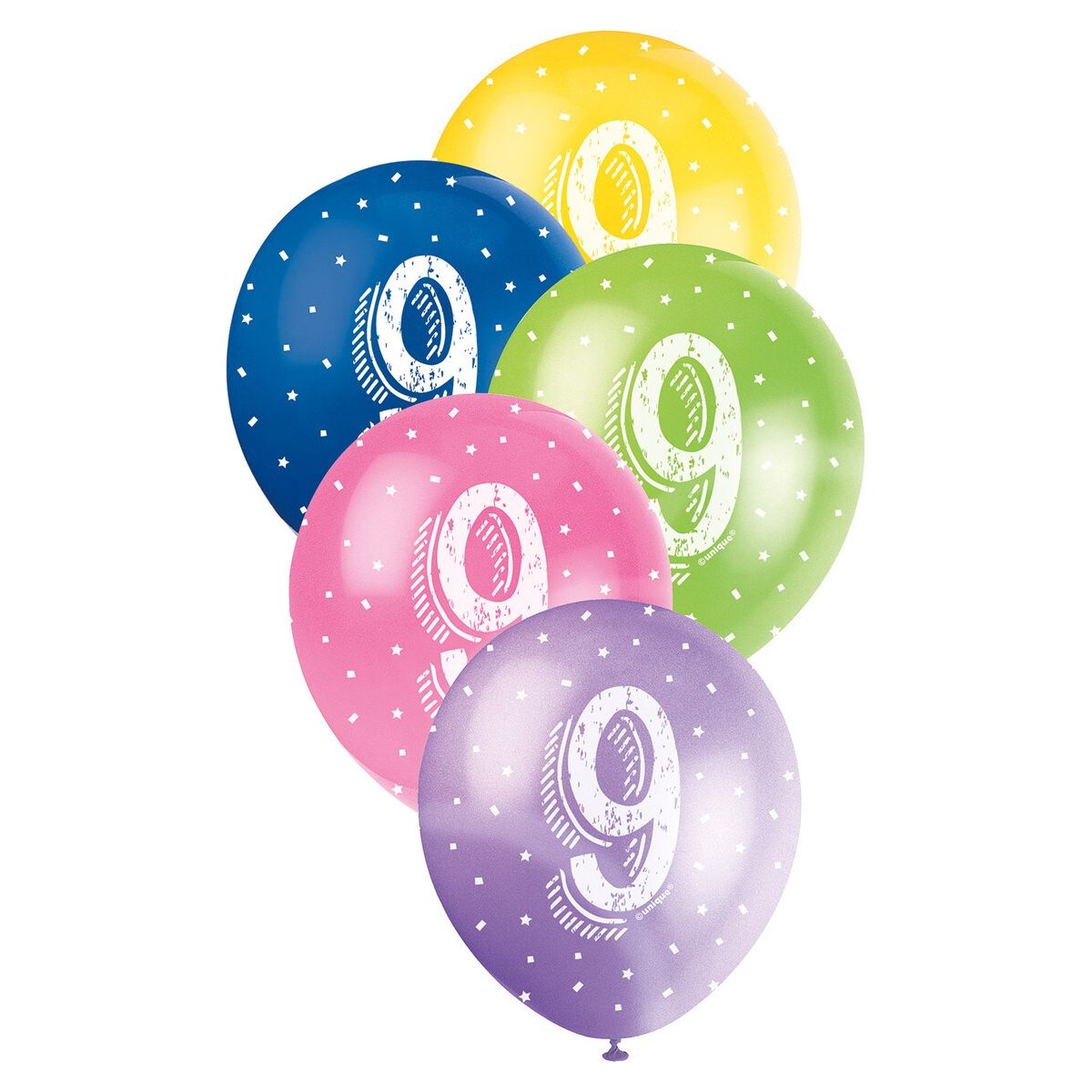 Number 9 Pearl Balloons - Assorted Colours - Dollars and Sense