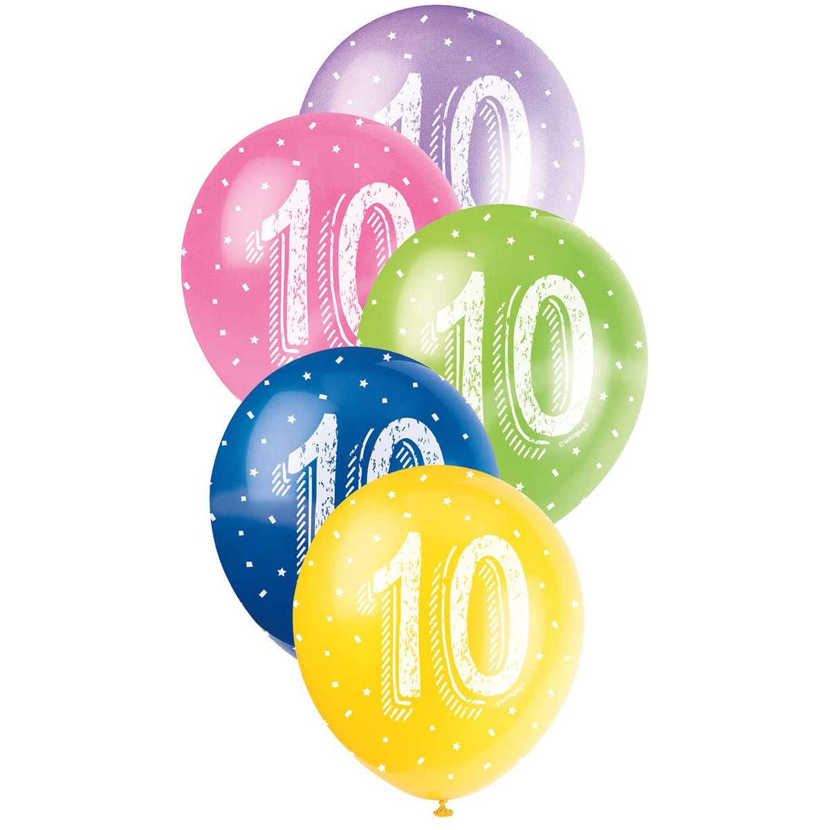 Number 10 Pearl Balloons - Assorted Colours - Dollars and Sense