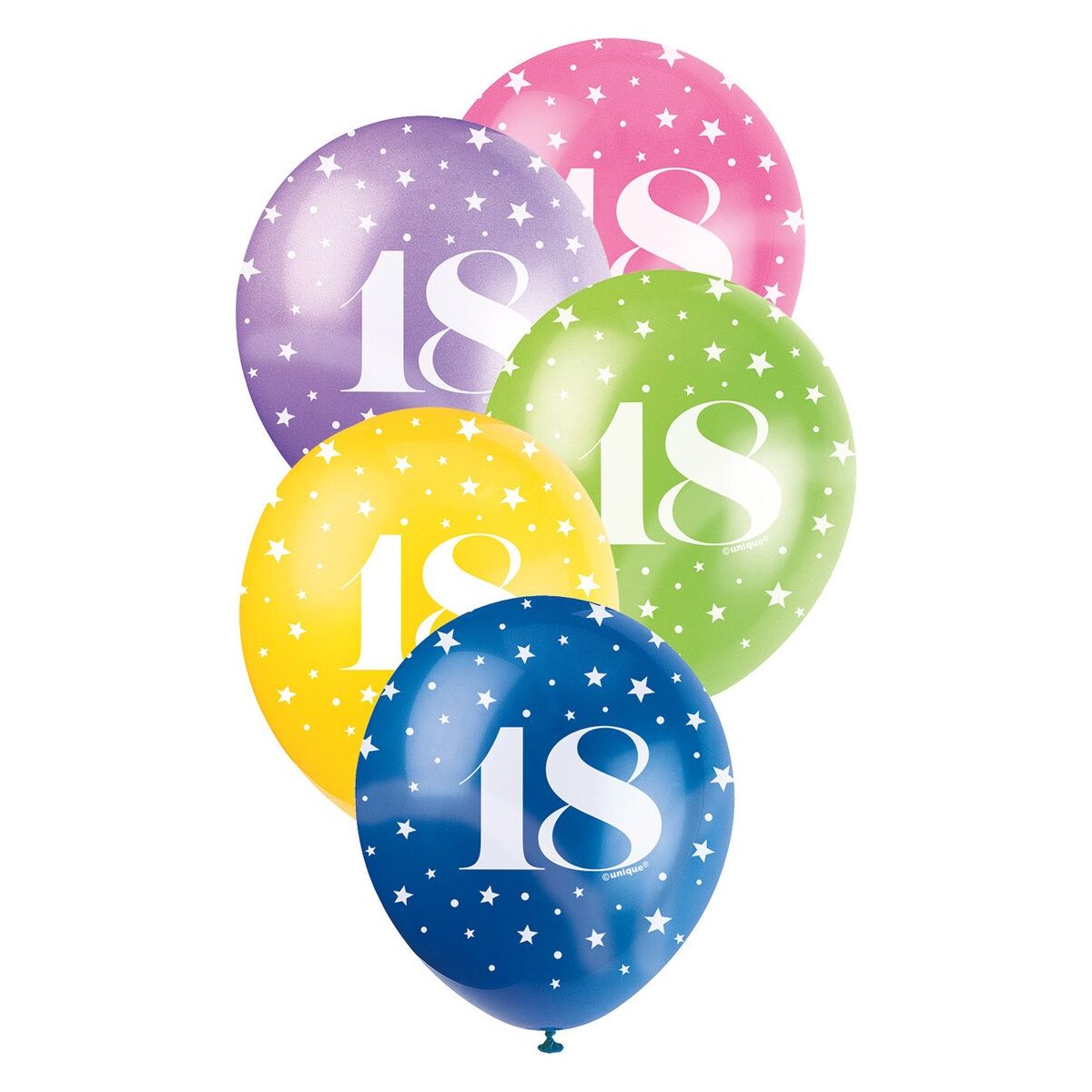 Number 18 Pearl Balloons - Assorted Colours - Dollars and Sense