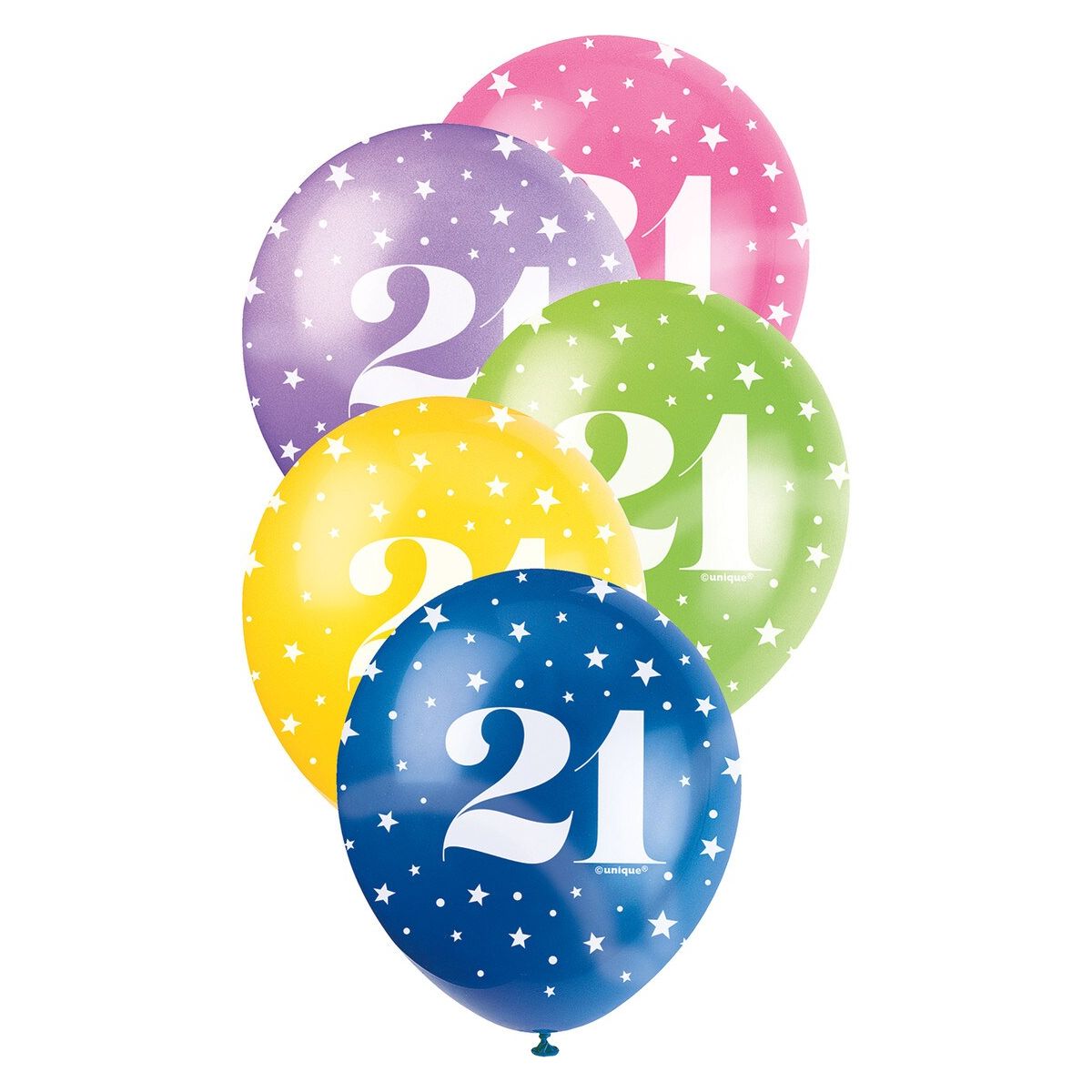 Number 21 Pearl Balloons - Assorted Colours - Dollars and Sense