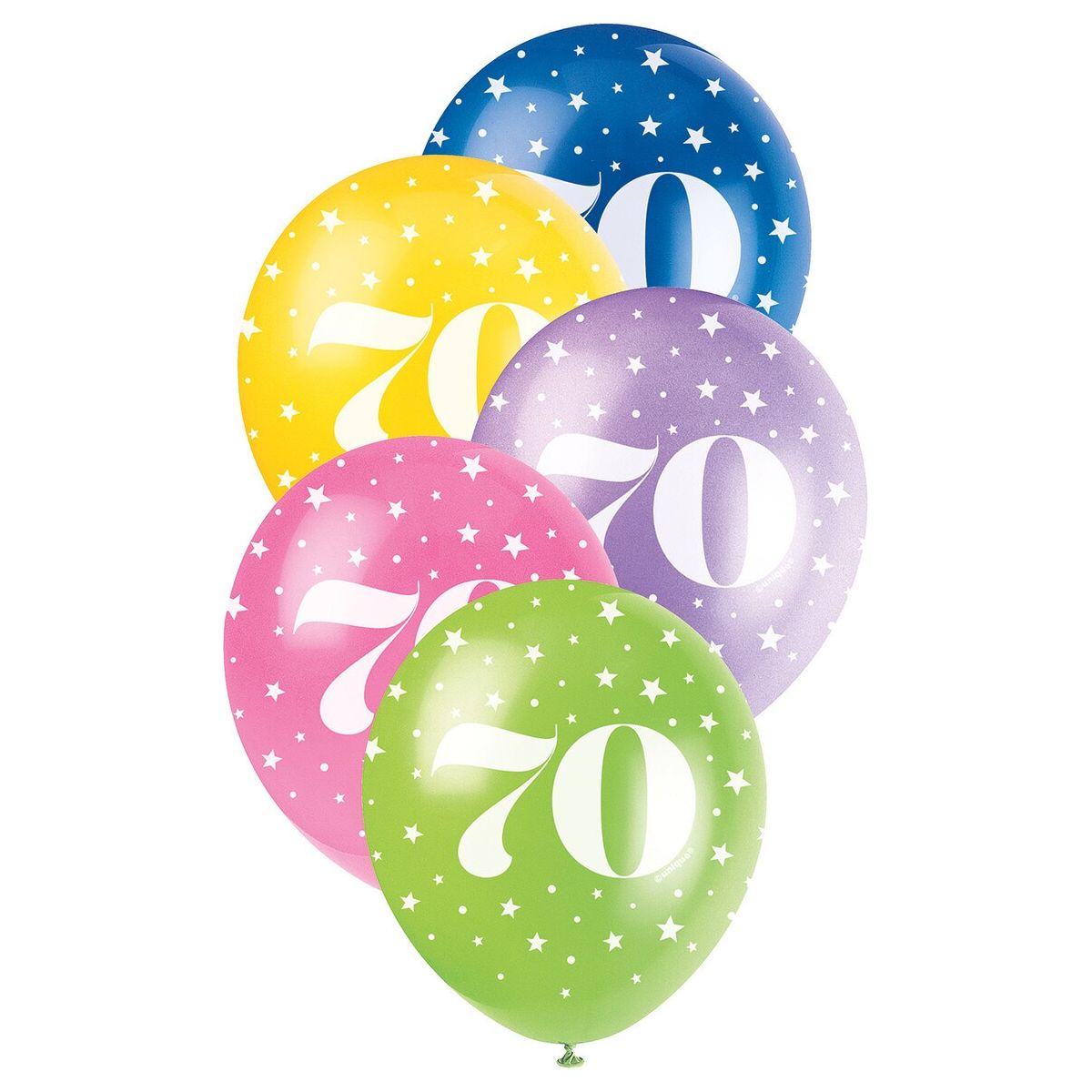 Number 70 Pearl Balloons - Assorted Colours - Dollars and Sense