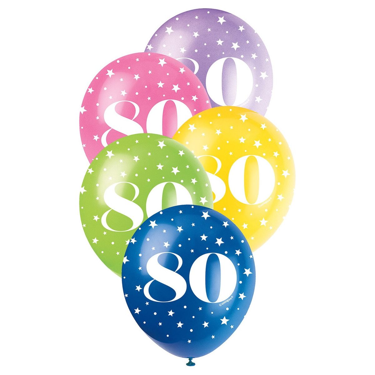 Number 80 Pearl Balloons - Assorted Colours - Dollars and Sense